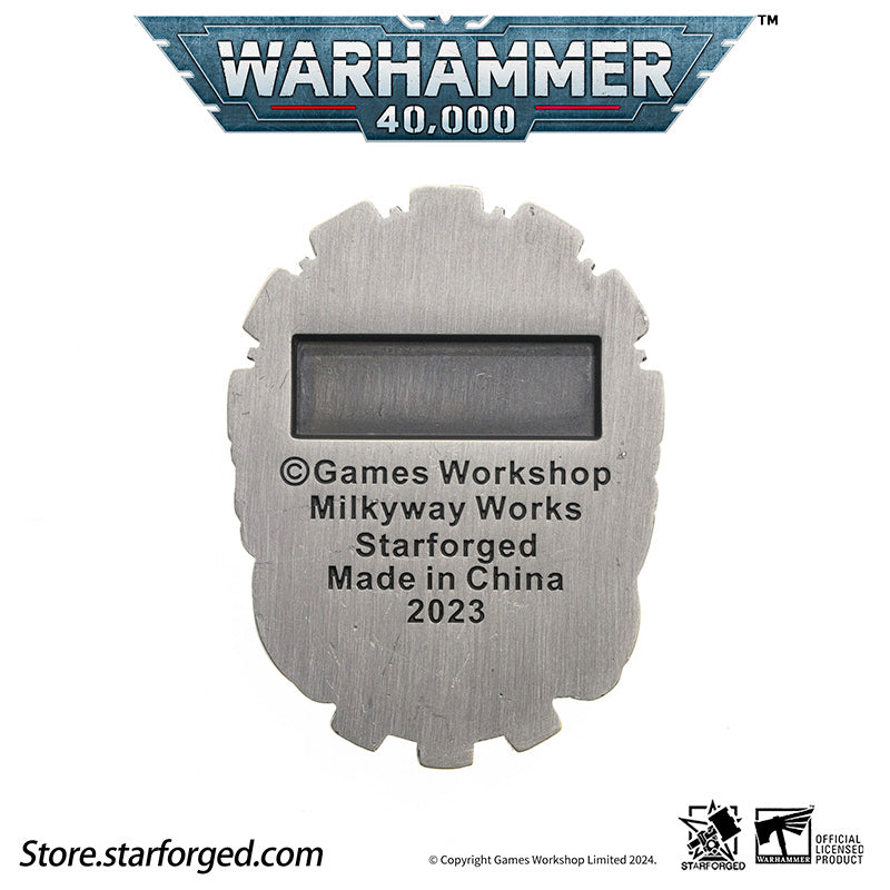 Starforged Seal of Omnissiah Machine God Deus Mechanicus Men's Brooch Pin Badge  Backpack Clothing Accessories Warhammer 40K